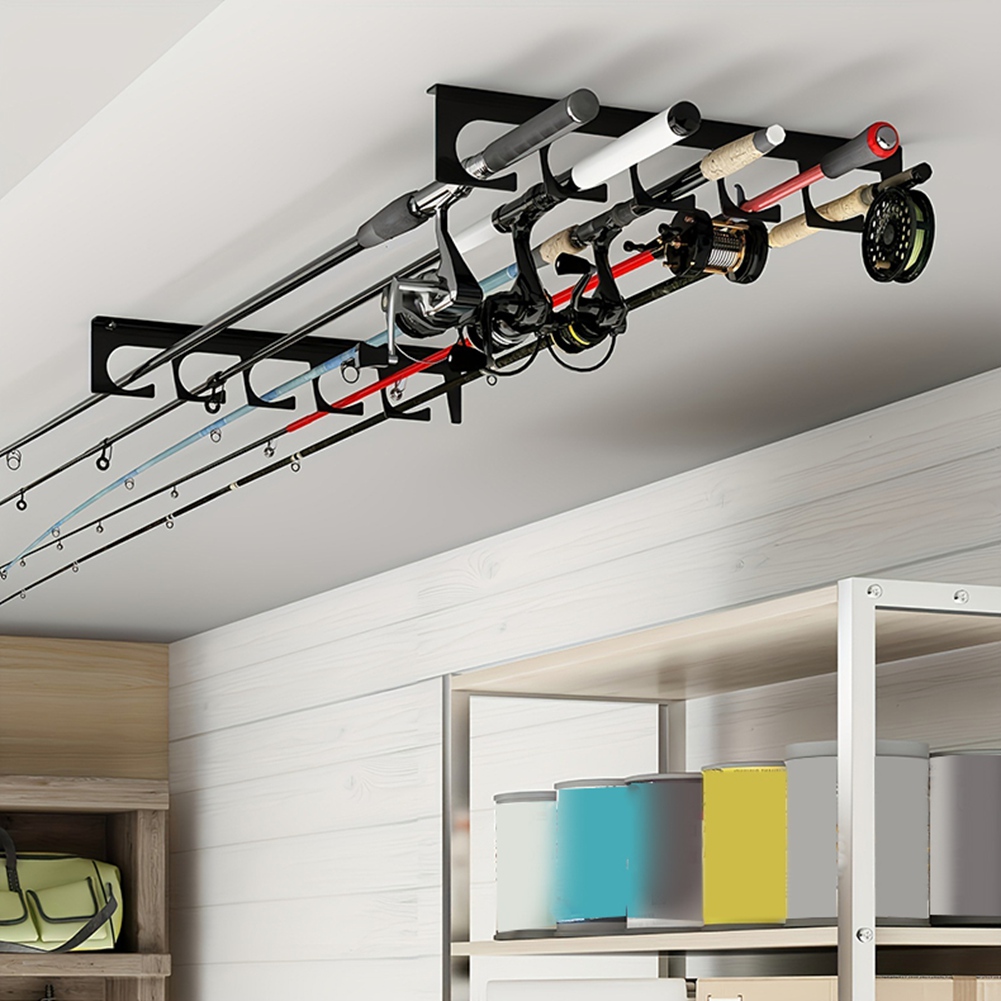 Fishing Rod Rack - حامل معدني لقصبات الصيد B48B للتثبيت