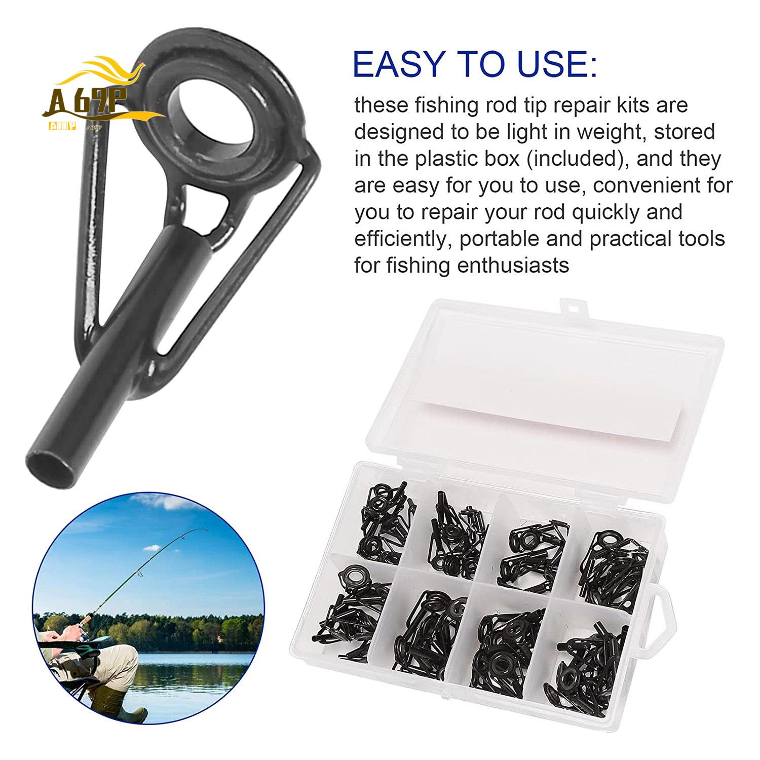 Fishing Rod Tip Replacement - طقم إصلاح طرف صنارة الصيد A69P-80