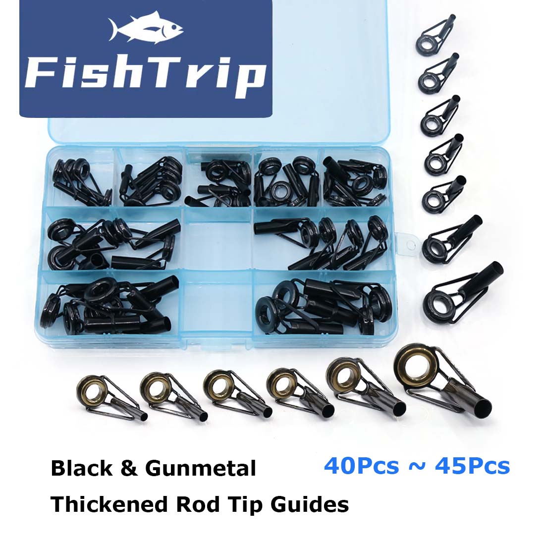 Fishing Rod Tip Replacement - FishTrip قضيب تلميح طقم تصليح 5