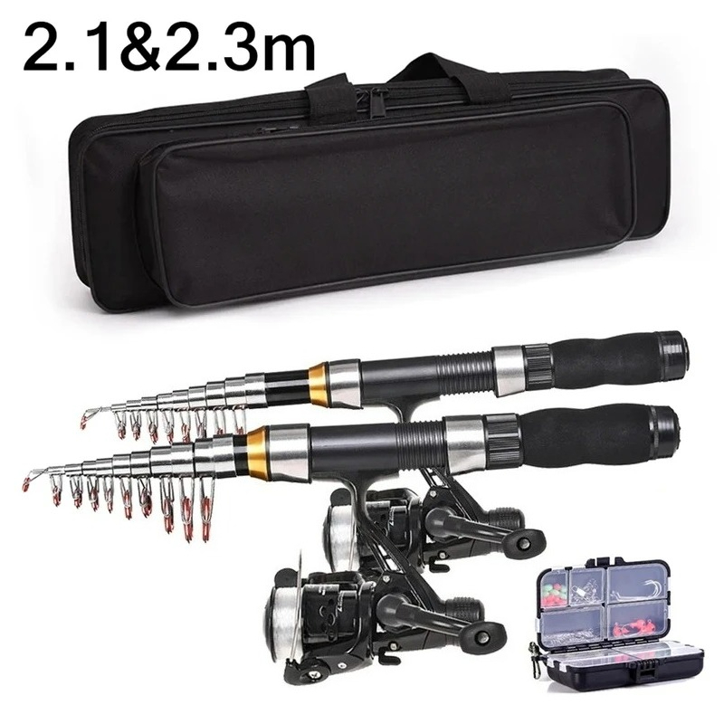 Fishing Rod Combo - BRAVMAK 2.1/ 2.3 mTelescopic الصيد رود