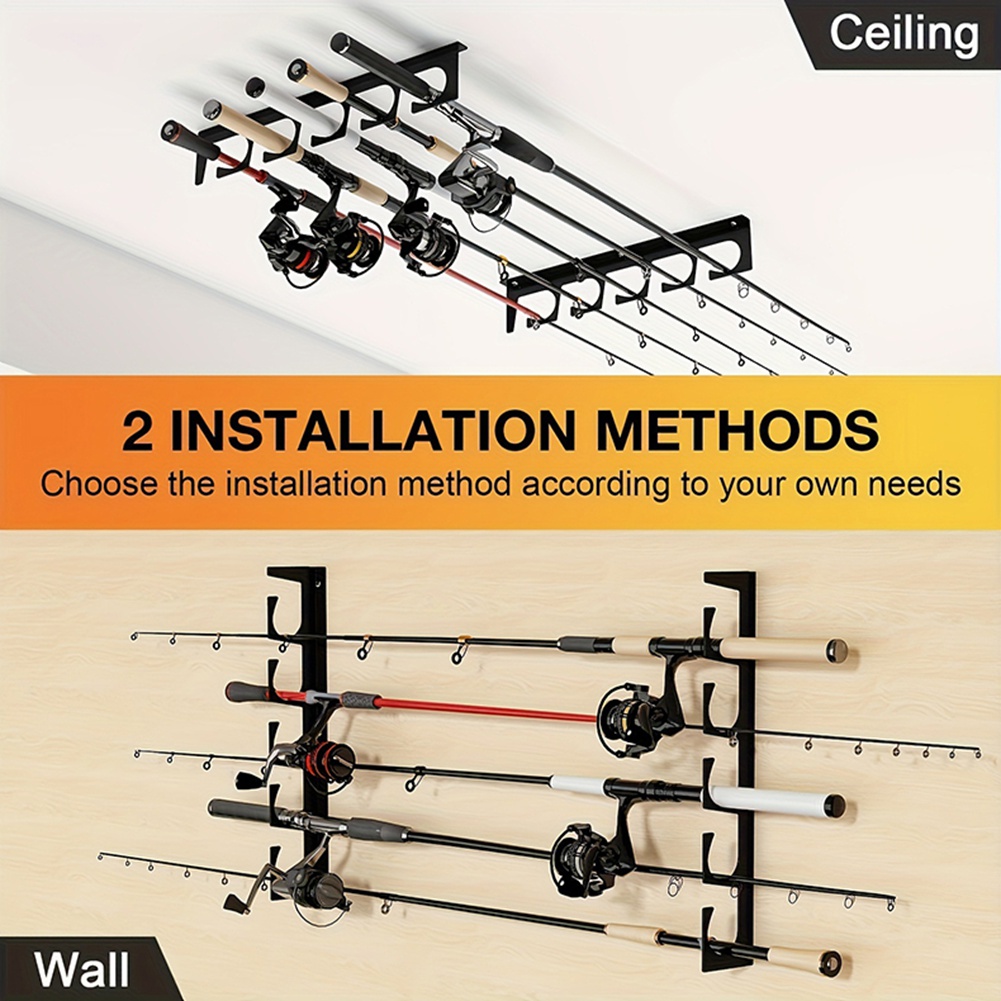 حامل معدني لقصبات الصيد B48B ل - مراجعة Fishing Rod Rack وسعره