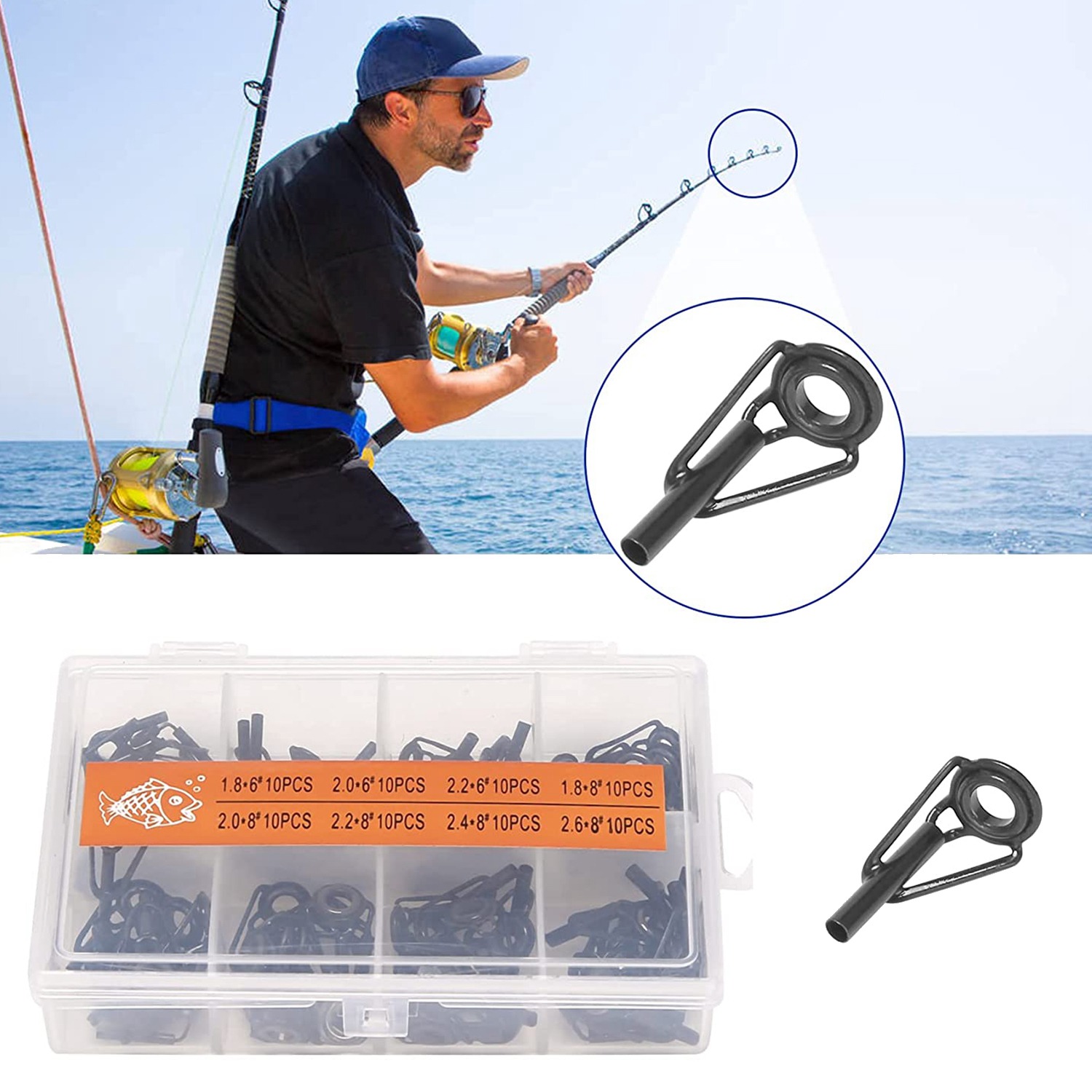 طقم إصلاح طرف صنارة الصيد A69P - مراجعة Fishing Rod Tip Replacement وسعره