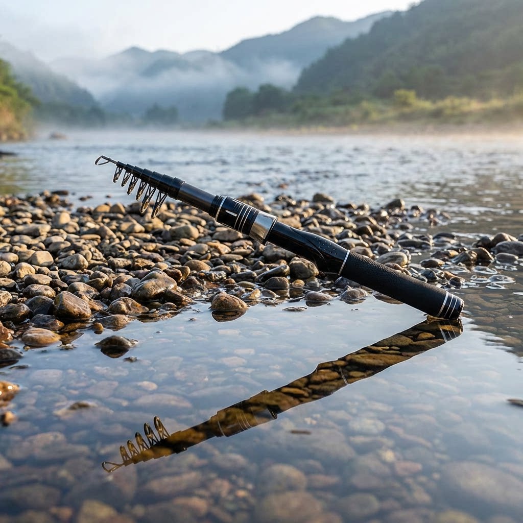 قصبة صيد تلسكوبية خفيفة الوزن  - مراجعة Fishing Rod Casting وسعره