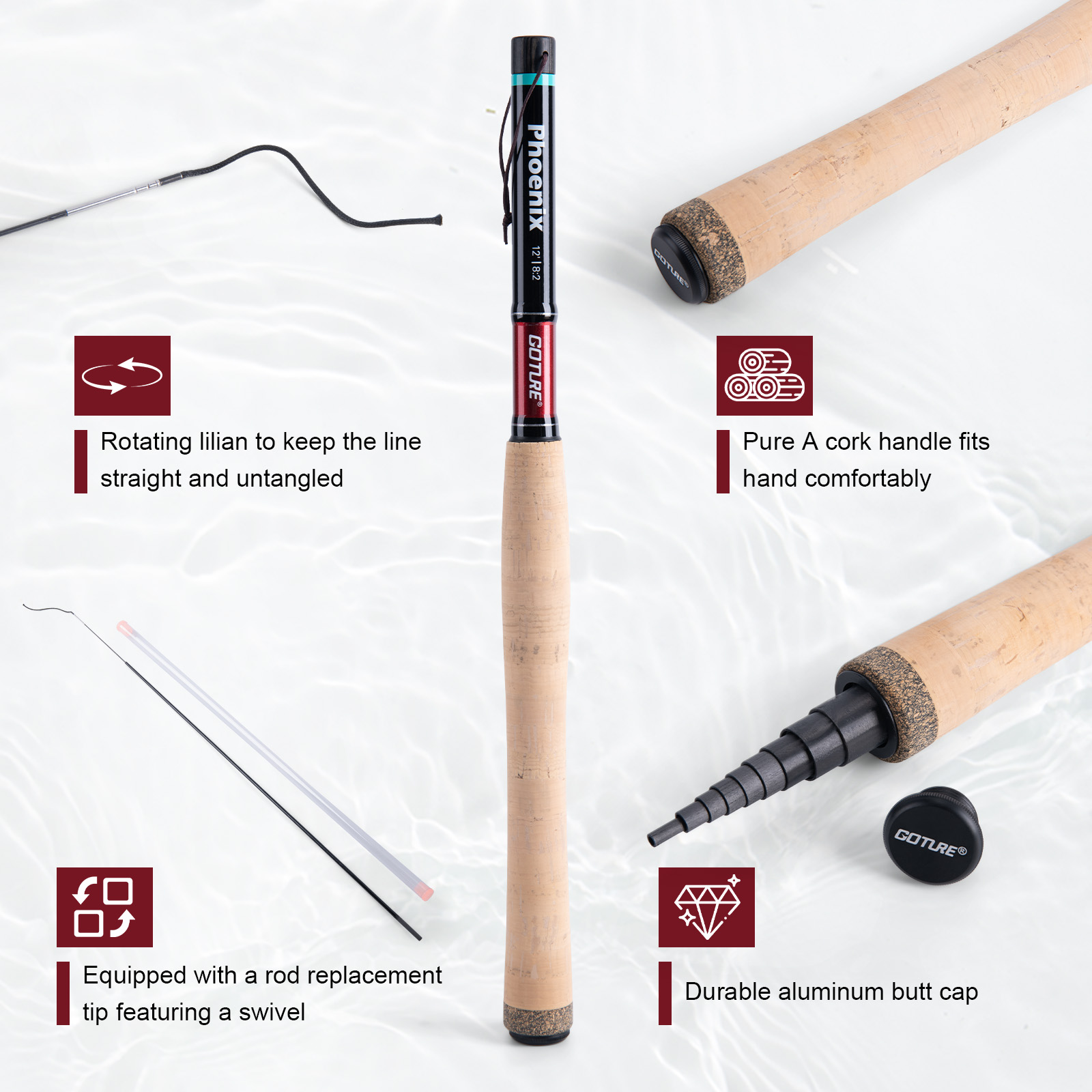 طقم صيد تينكارا من جوتور بطول  - مراجعة Fishing Rod Fly وسعره