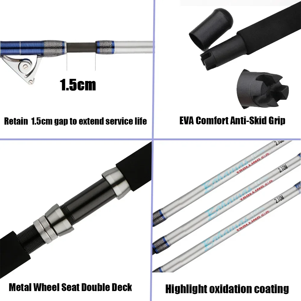 1.98 متر 2.1 متر المياه المالح - مراجعة Fishing Rod Surf وسعره