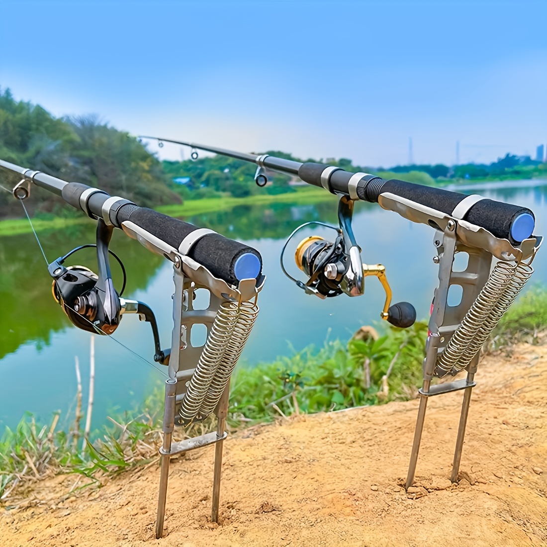 حامل صنارة صيد أوتوماتيكي قابل - مراجعة Fishing Rod Holder وسعره