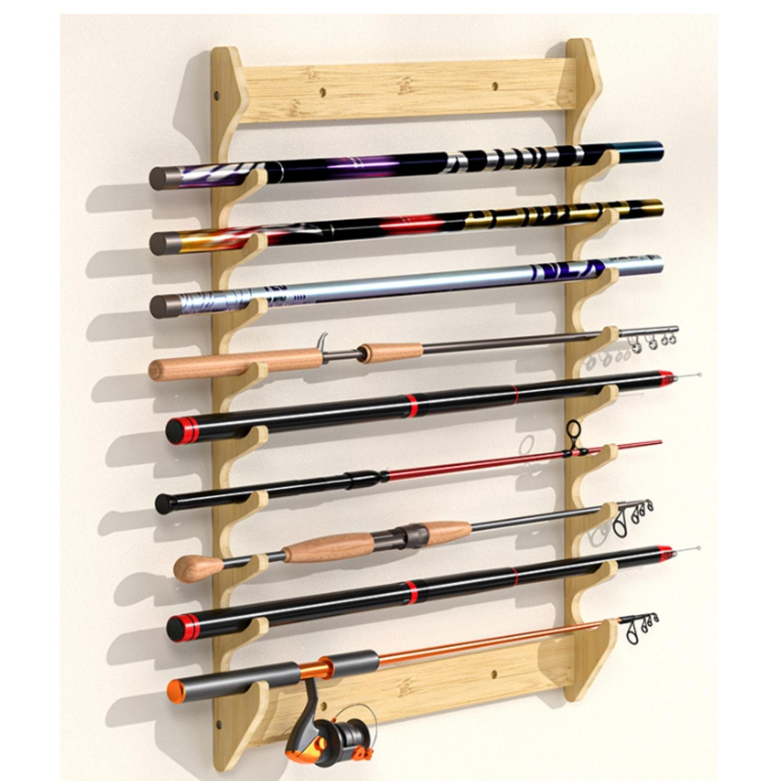 حامل قصبة صيد من الخيزران، حام - مراجعة Fishing Rod Rack وسعره