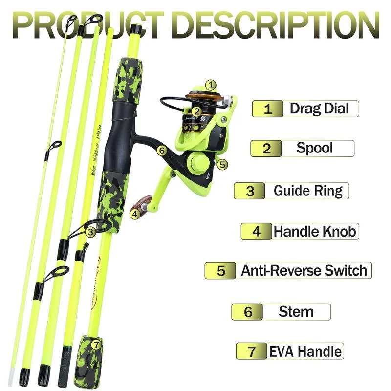 طقم صيد محمول من سوجاييلانج مك - مراجعة Fishing Rod Combo وسعره