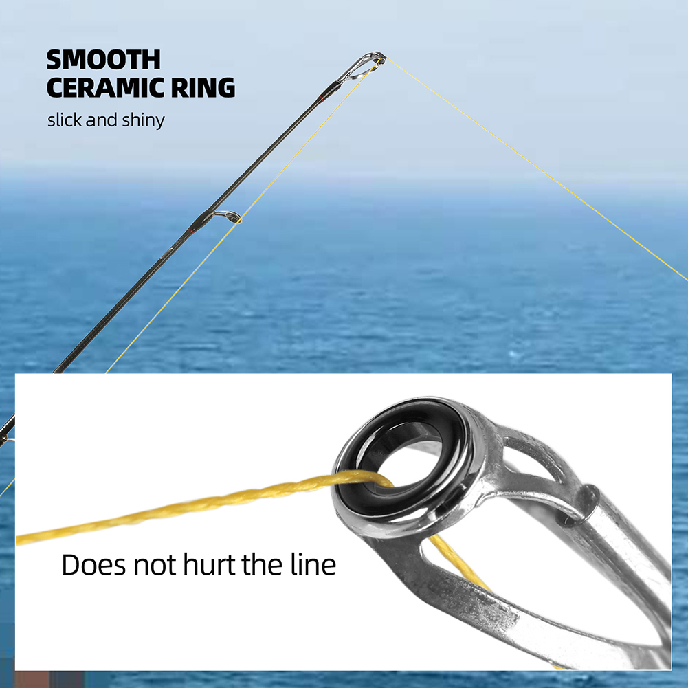 10/40 قطعة حلقات توجيه لقضبان  - مراجعة Fishing Rod Tip Replacement وسعره