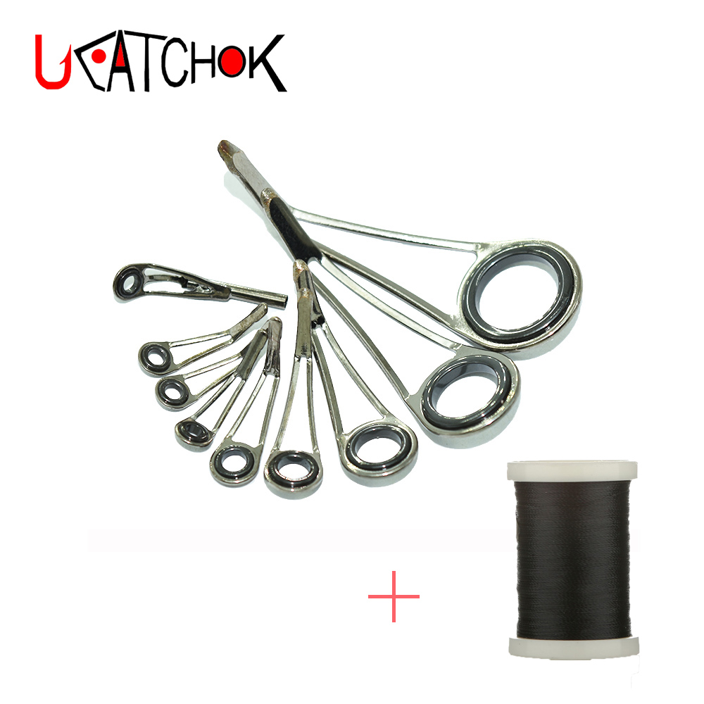 طقم 9 قطع من حلقات توجيه صنارة - مراجعة Fishing Rod Repair Kit وسعره