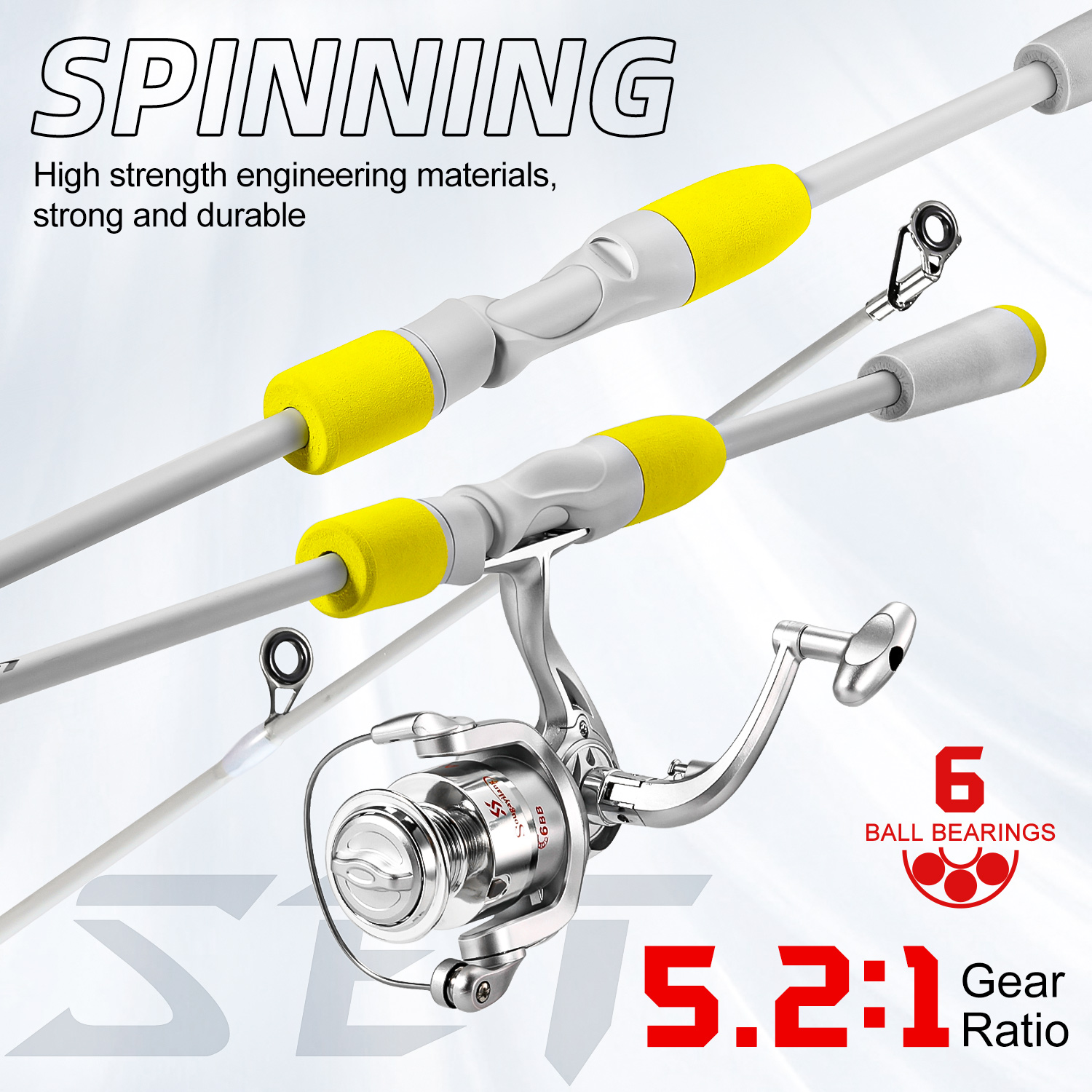 Sougayilang 2 قسم الغزل الصيد  - مراجعة Fishing Rod Combo وسعره
