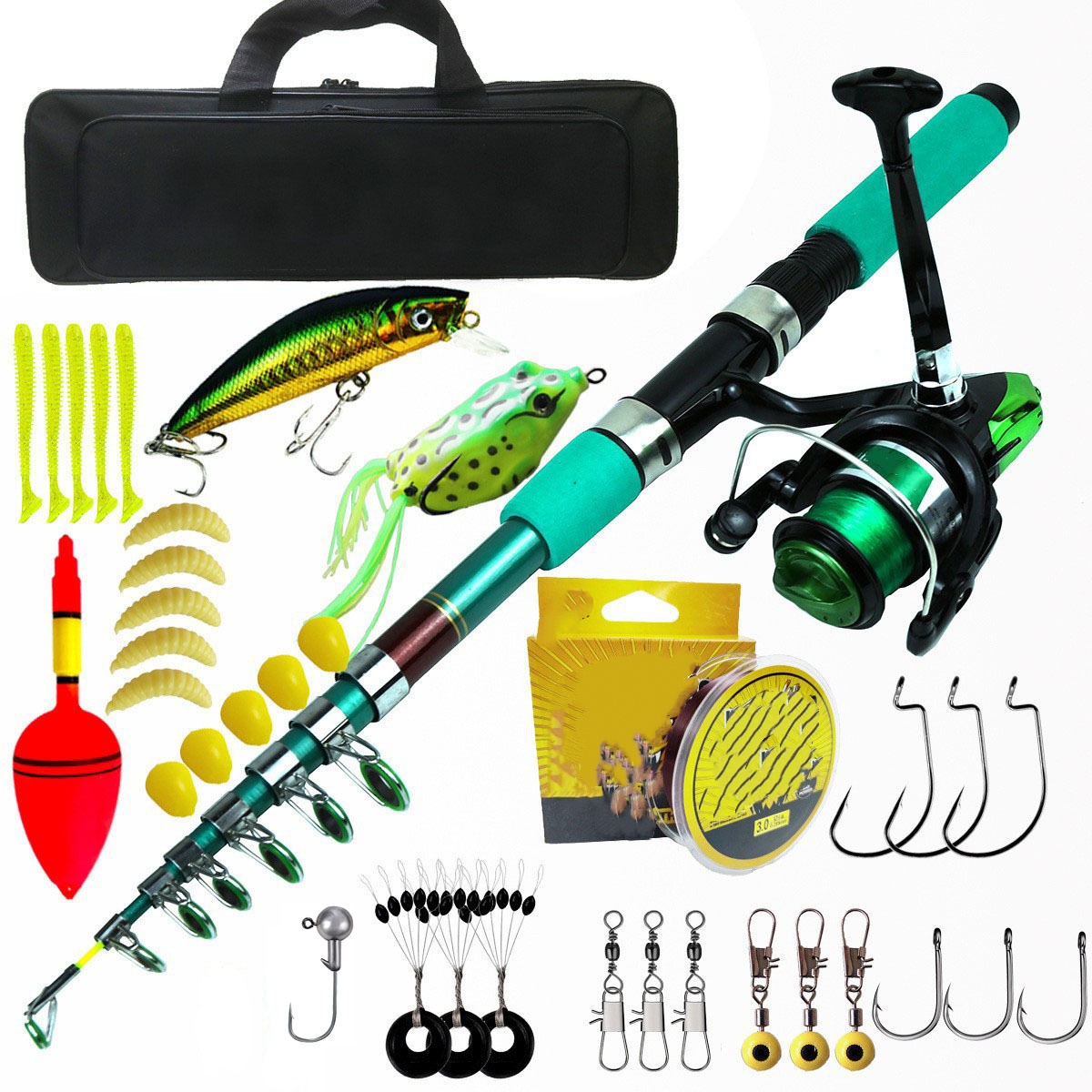 طقم صيد سمك الشبوط المتكامل: ص - مراجعة Fishing Rod Telescopic وسعره